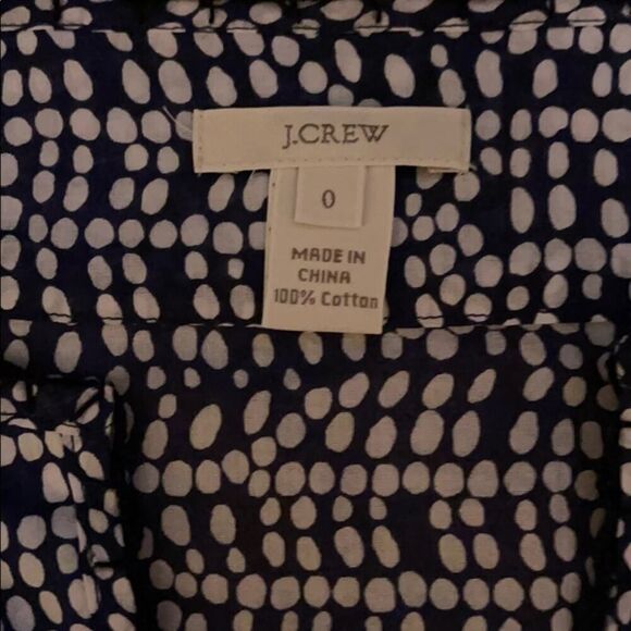 J. Crew navy tunic w tassels NWOT 0 - Picture 9 of 10